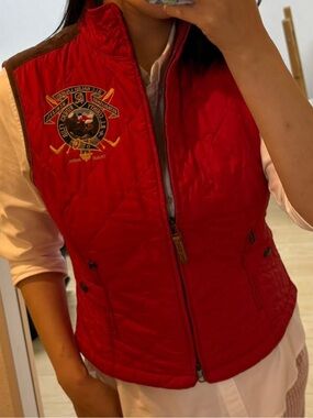 Polo by Ralph Lauren Red Quilted Vest